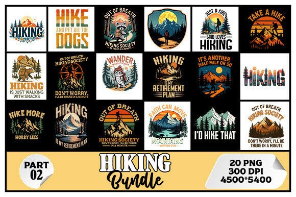 Download Outdoor Adventure Hiking PNG Bundle - Adventure Collection