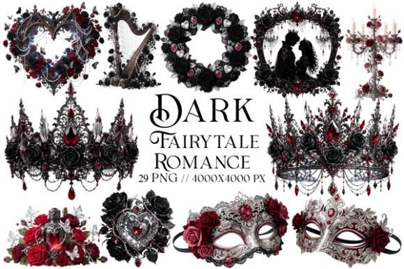 Download Dark Fairytale Romance Clipart - Romance Collection