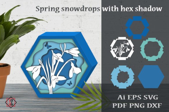 Download Spring Snowdrops with Hex Shadow - Premium Resources