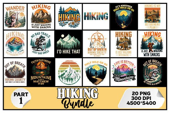 Download Outdoor Adventure Hiking PNG Bundle - Adventure Collection